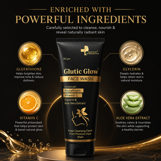 Glutic Glow Face Wash with Glutathione & Vitamin C – 100 g