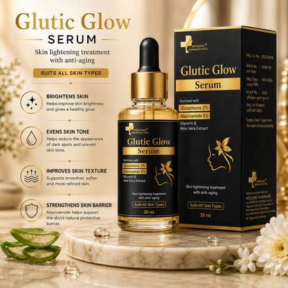 Glutic Glow Serum with Glutathione 2% & Niacinamide 5% – 30 ml