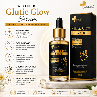 Glutic Glow Serum with Glutathione 2% & Niacinamide 5% – 30 ml